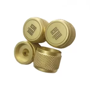 CNC Turning Custom Brass Knurled Knobs With Laser Logo