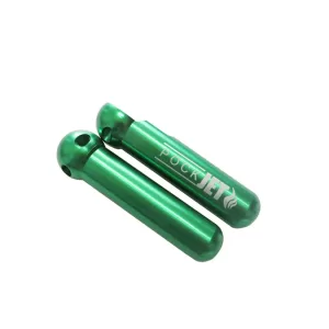 Custom Turning 6061 Aluminum Alloy Parts Anodized Green Laser Lettering