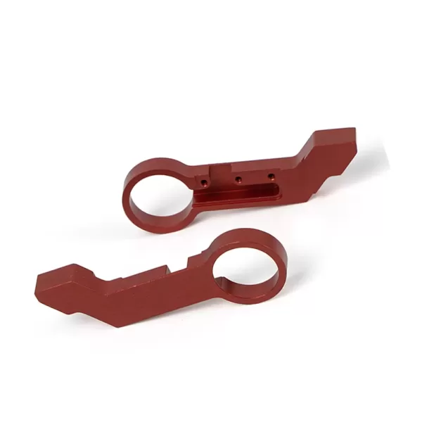 cnc turning milling parts red finish