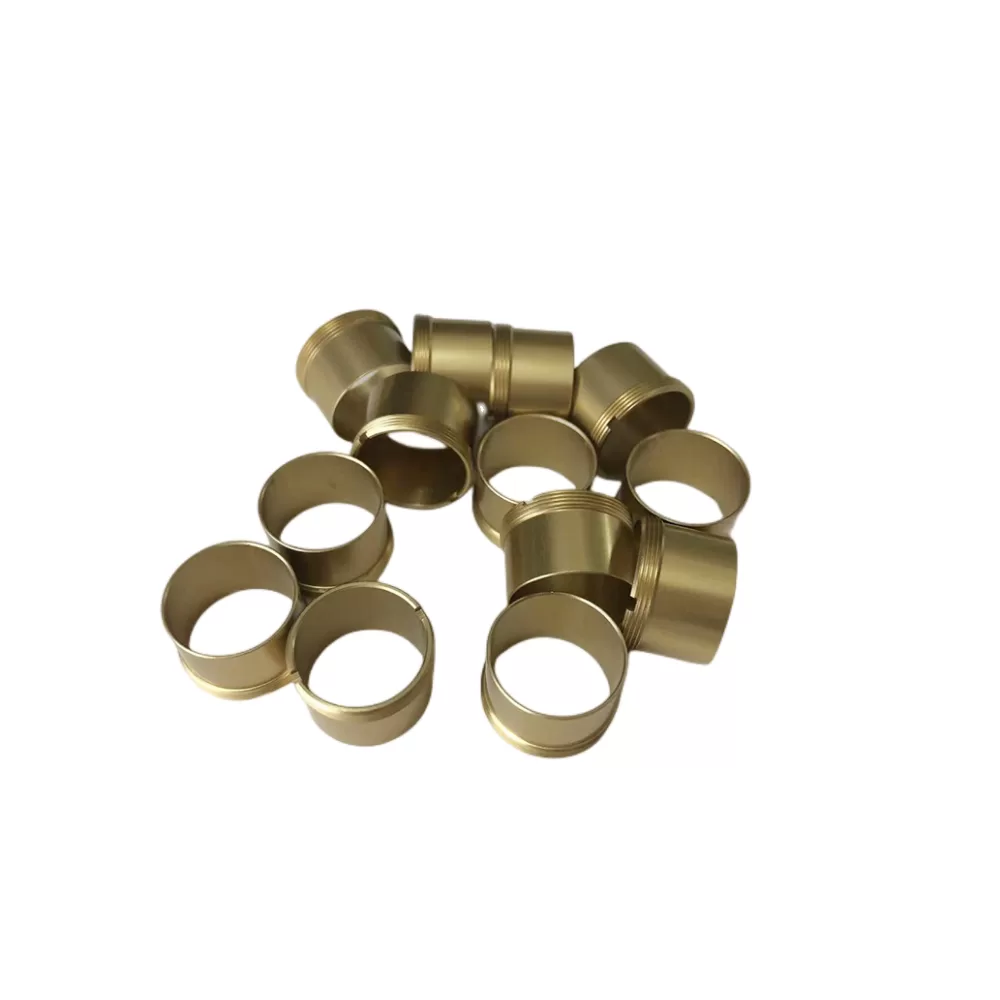 cnc turning Aluminum Ring Anodized Gold