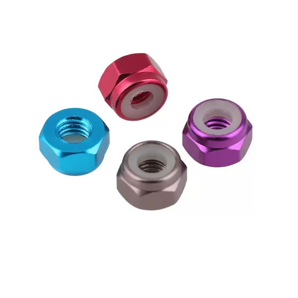 cnc turning aluminum nuts anodized products