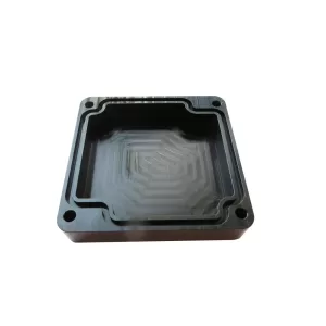 Custom CNC Milling Large Aluminum Alloy Casting Parts Black Metal Cover