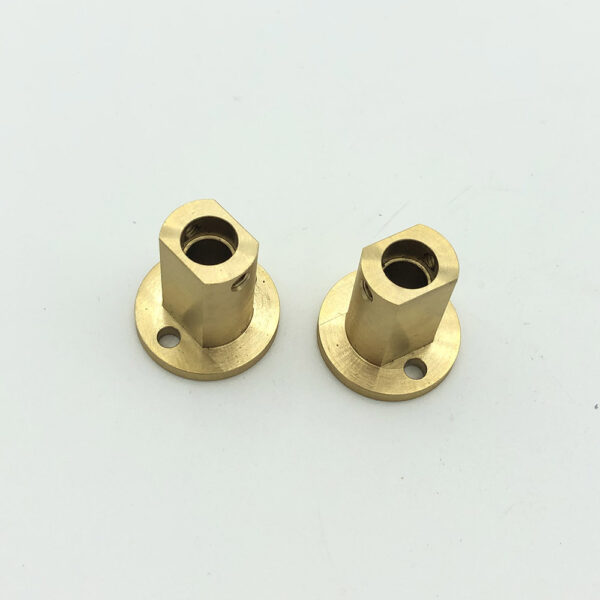 cnc made brass nipple with flange