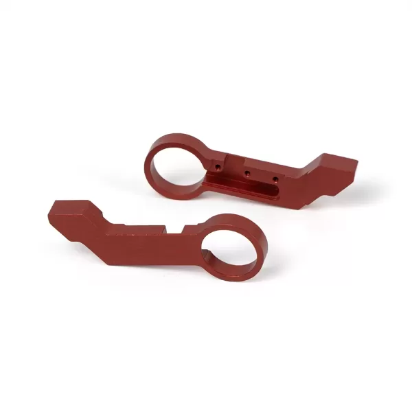 Red anodized aluminum CNC milled parts