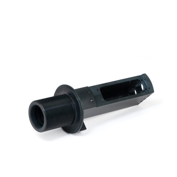 cnc milled plastic black abs square tubular fittings with threads