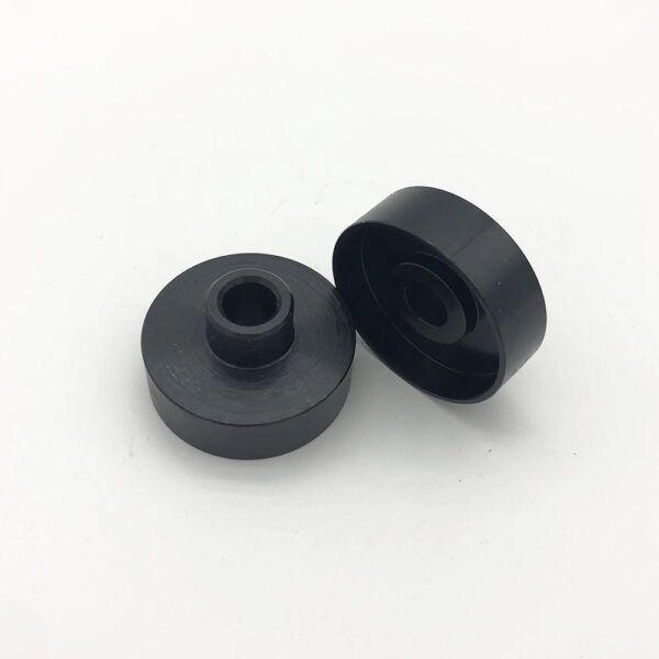 custom sized black plastic knobs