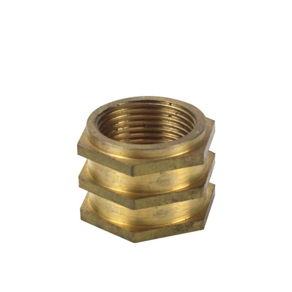 cnc machined hexagonal brass nut non-standard metal insert (2)